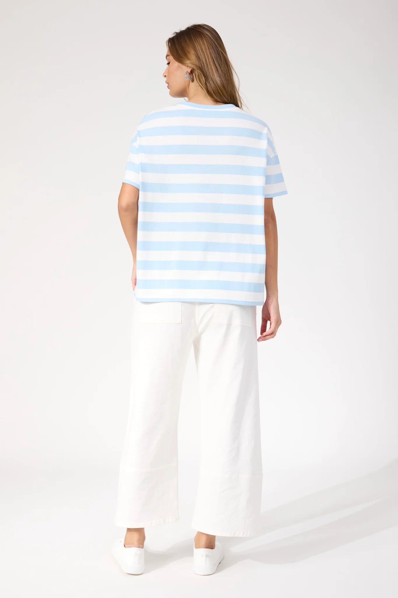 Haven  Columbus Stripe Tshirt Baby Blue
