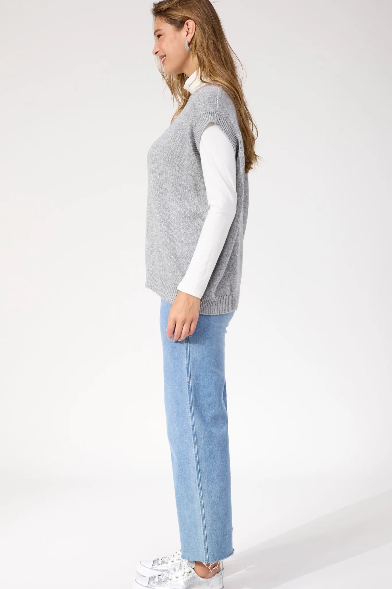 Salla Sparkle Vest Silver