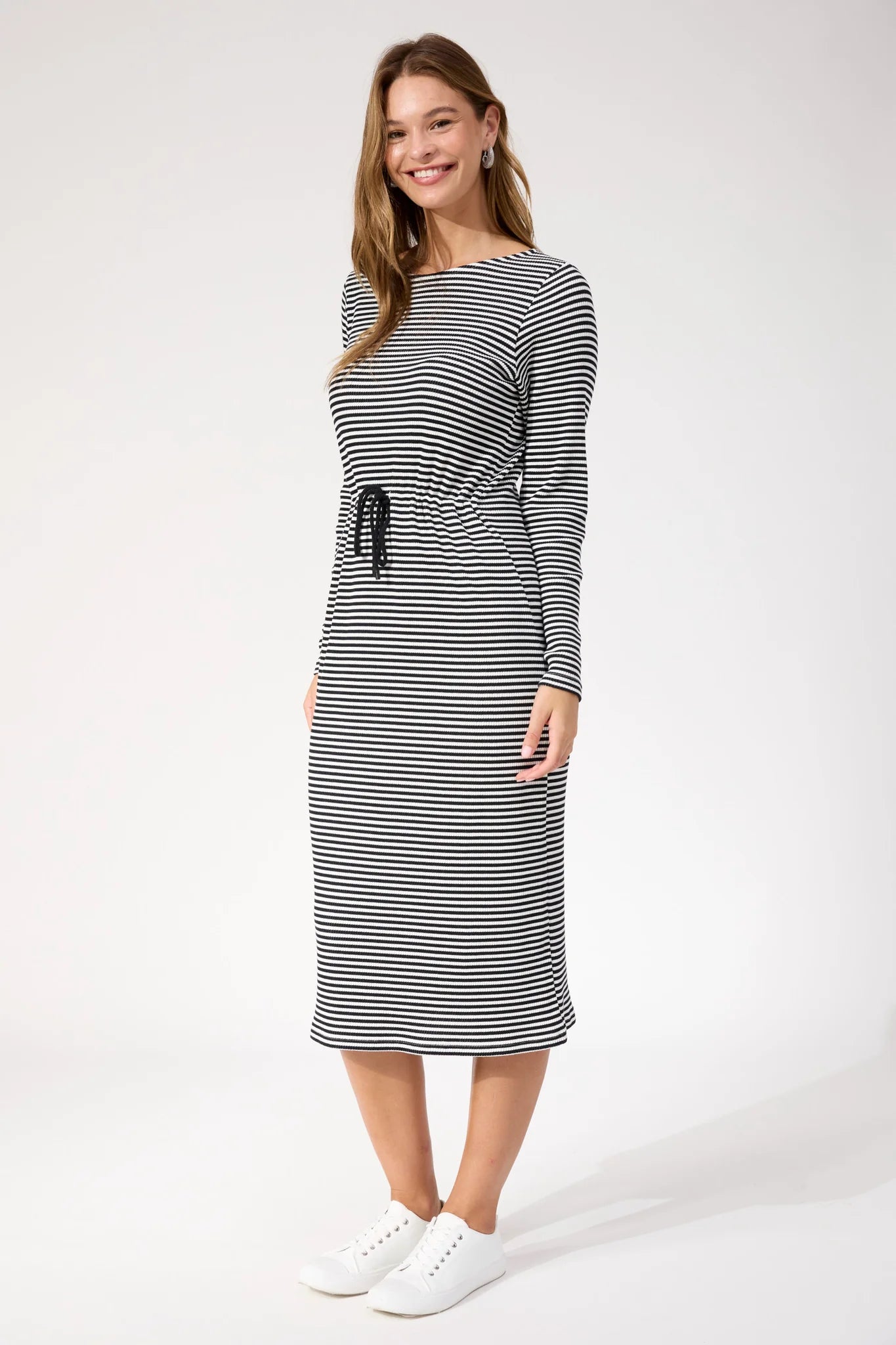 Haven Levi Stripe Dress Black