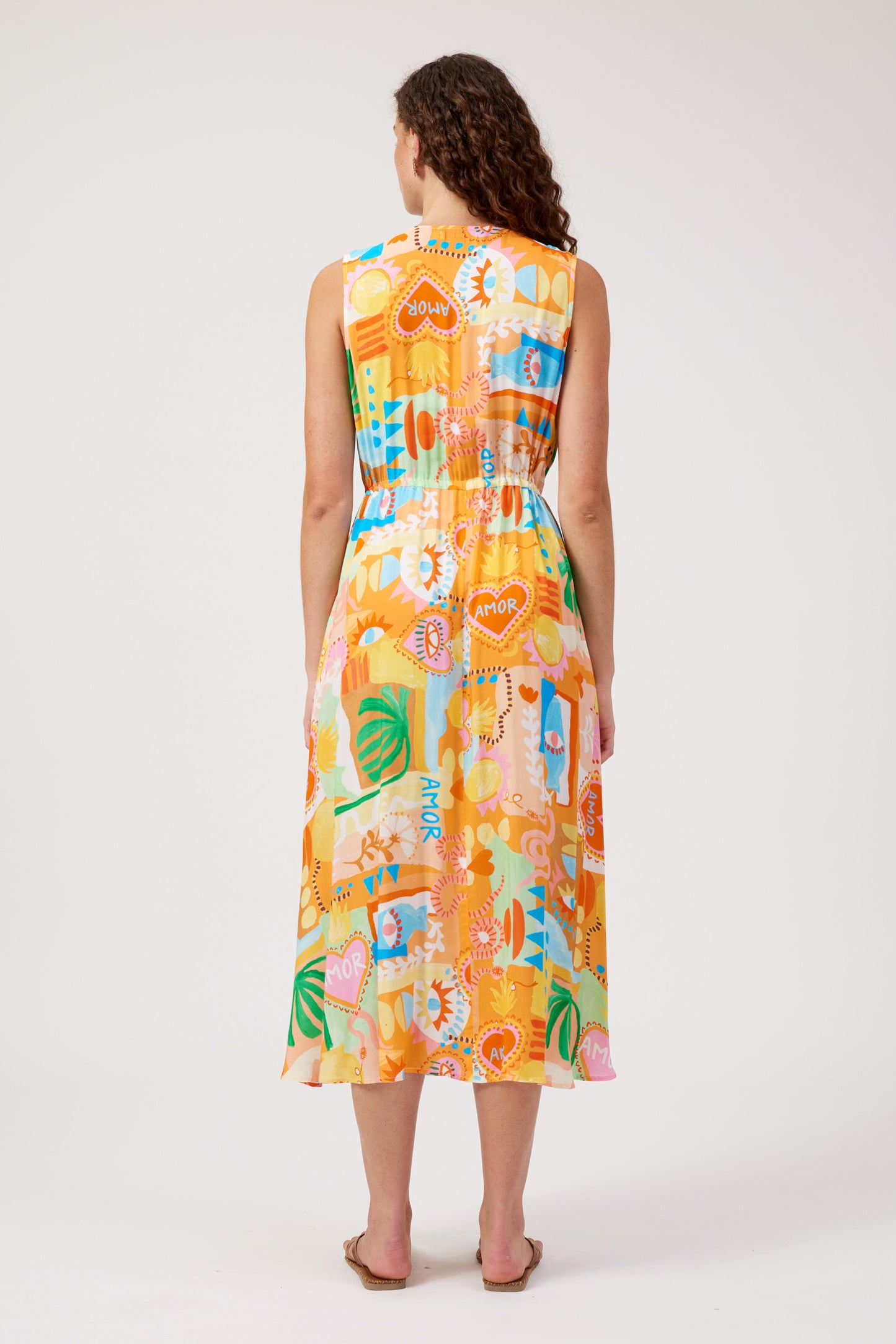 Haven Mykonos Tie Midi Dress Mati