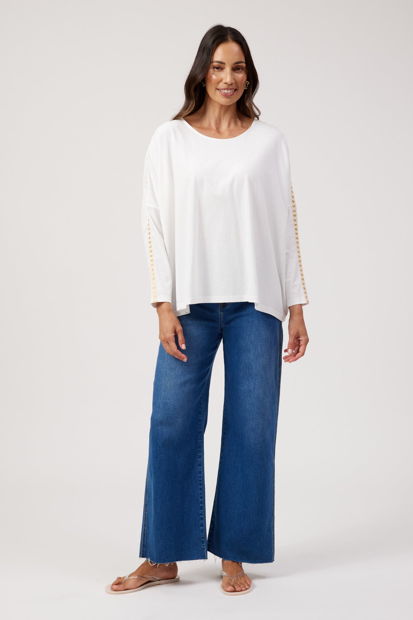 Haven Elba Heart Long Sleeved Tshirt White