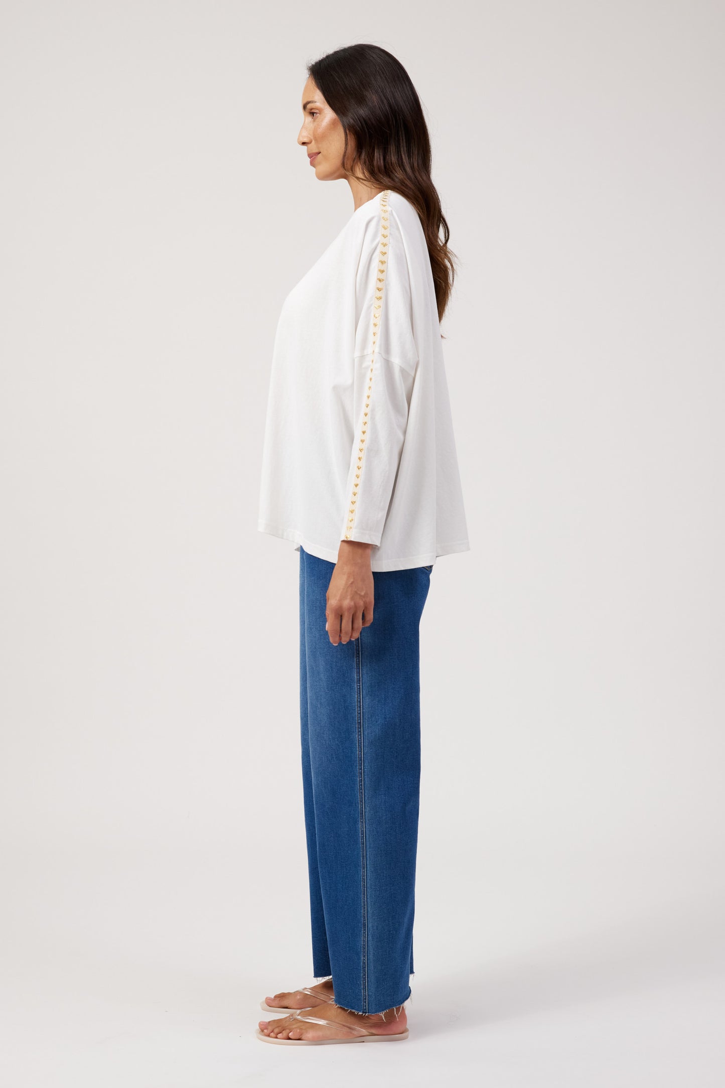 Haven Elba Heart Long Sleeved Tshirt White
