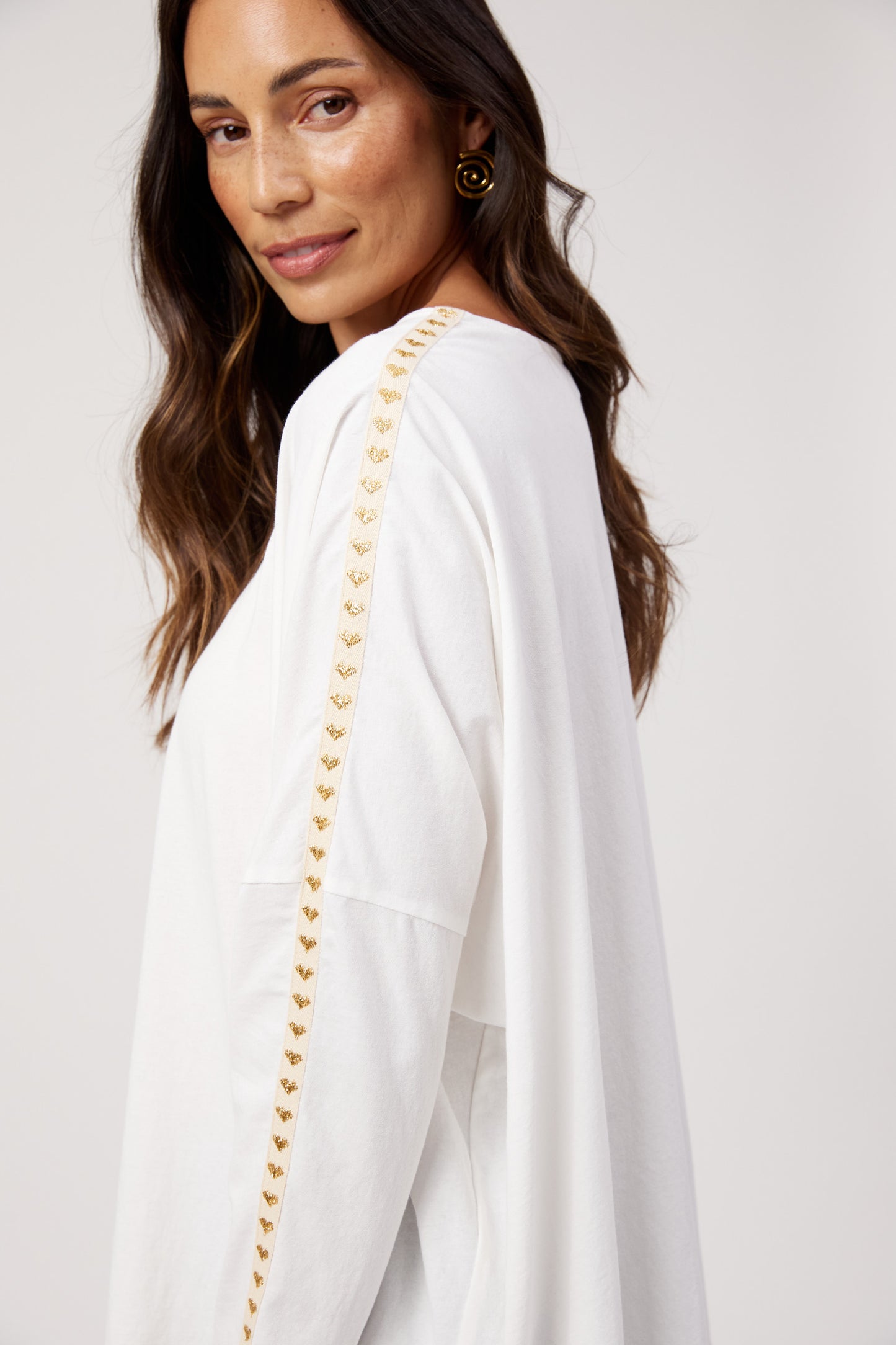 Haven Elba Heart Long Sleeved Tshirt White