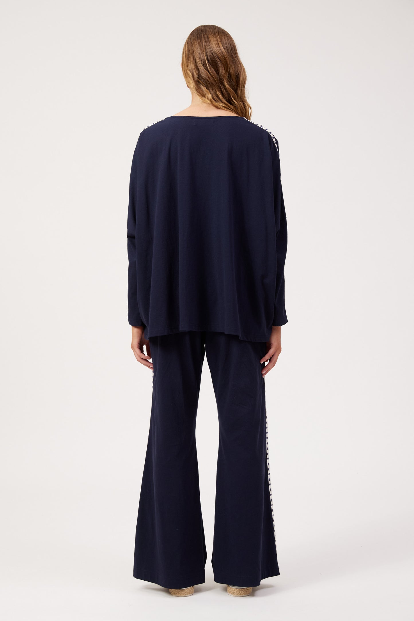 Haven Elba Heart Long Sleeve Tshirt Navy