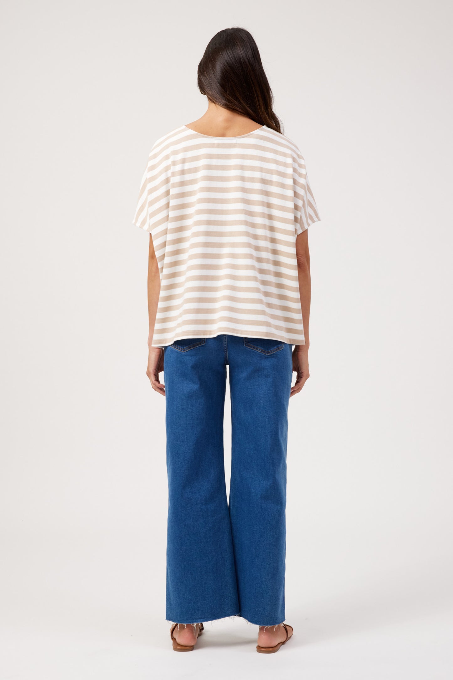 Haven Kos Stripe Tshirt Sand