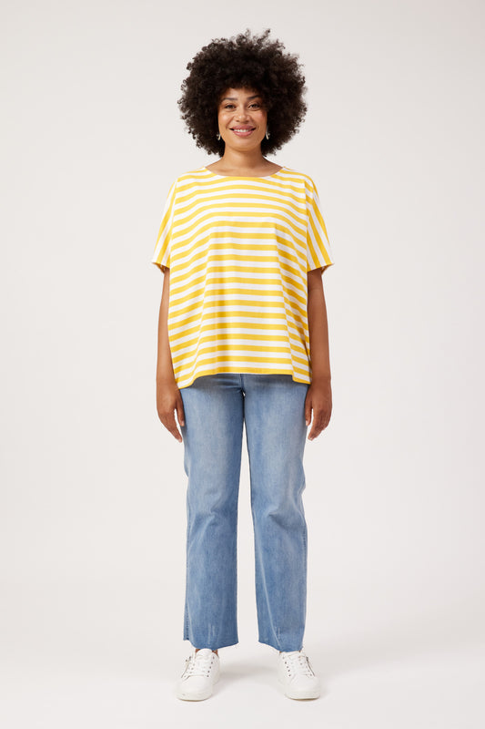 Haven Kos Stripe Tshirt Yellow