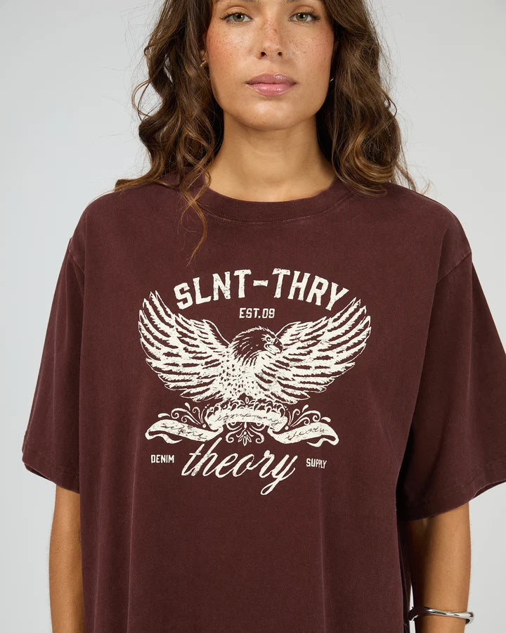 Silent Theory In Time Relaxed Tee Cherry