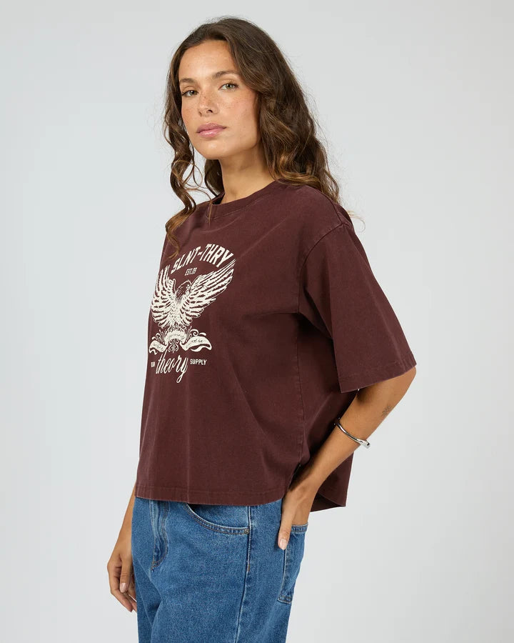 Silent Theory In Time Relaxed Tee Cherry
