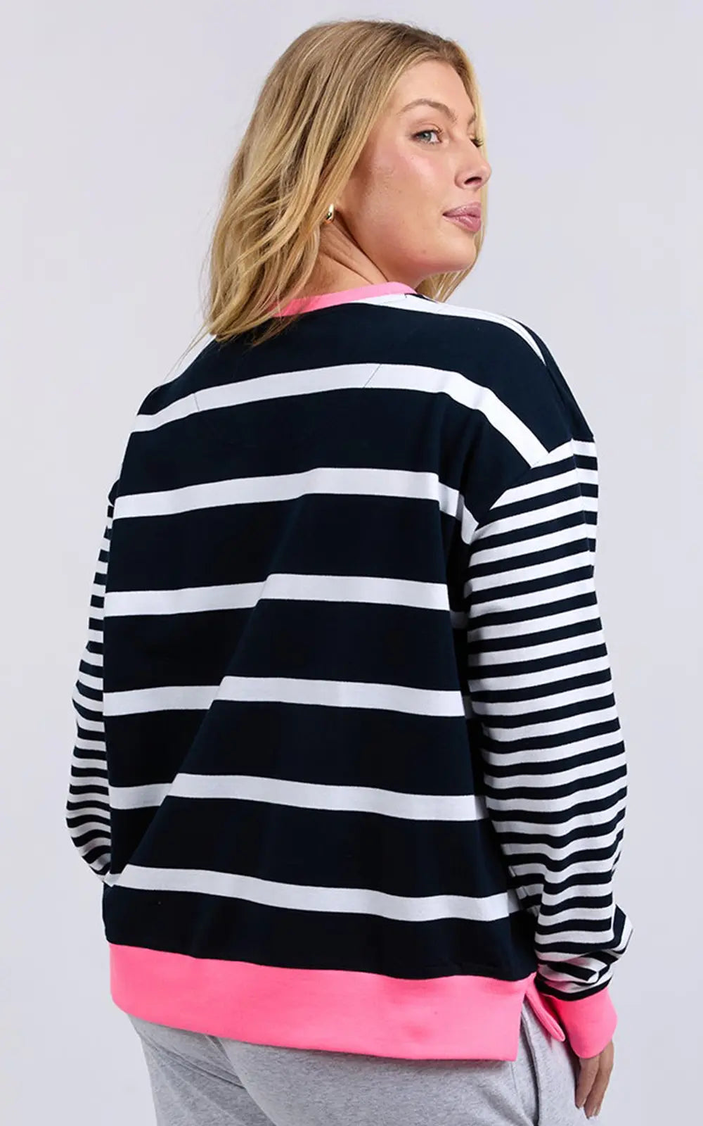 Elm Allsorts Crew Navy & White Stripe