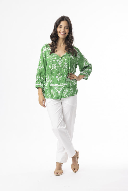 Orientique Boho Top Shape 2 Bandana Green