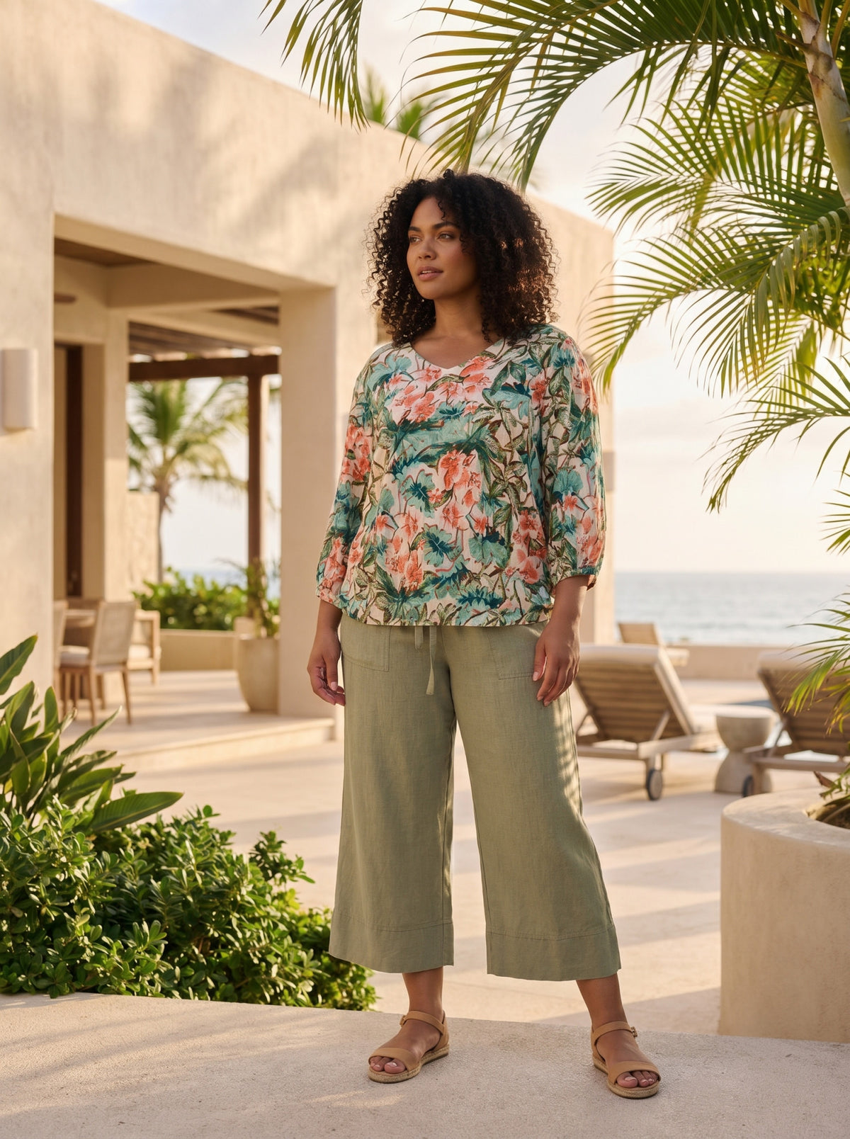 Orientique St Michiel Top 3/4 Sleeve