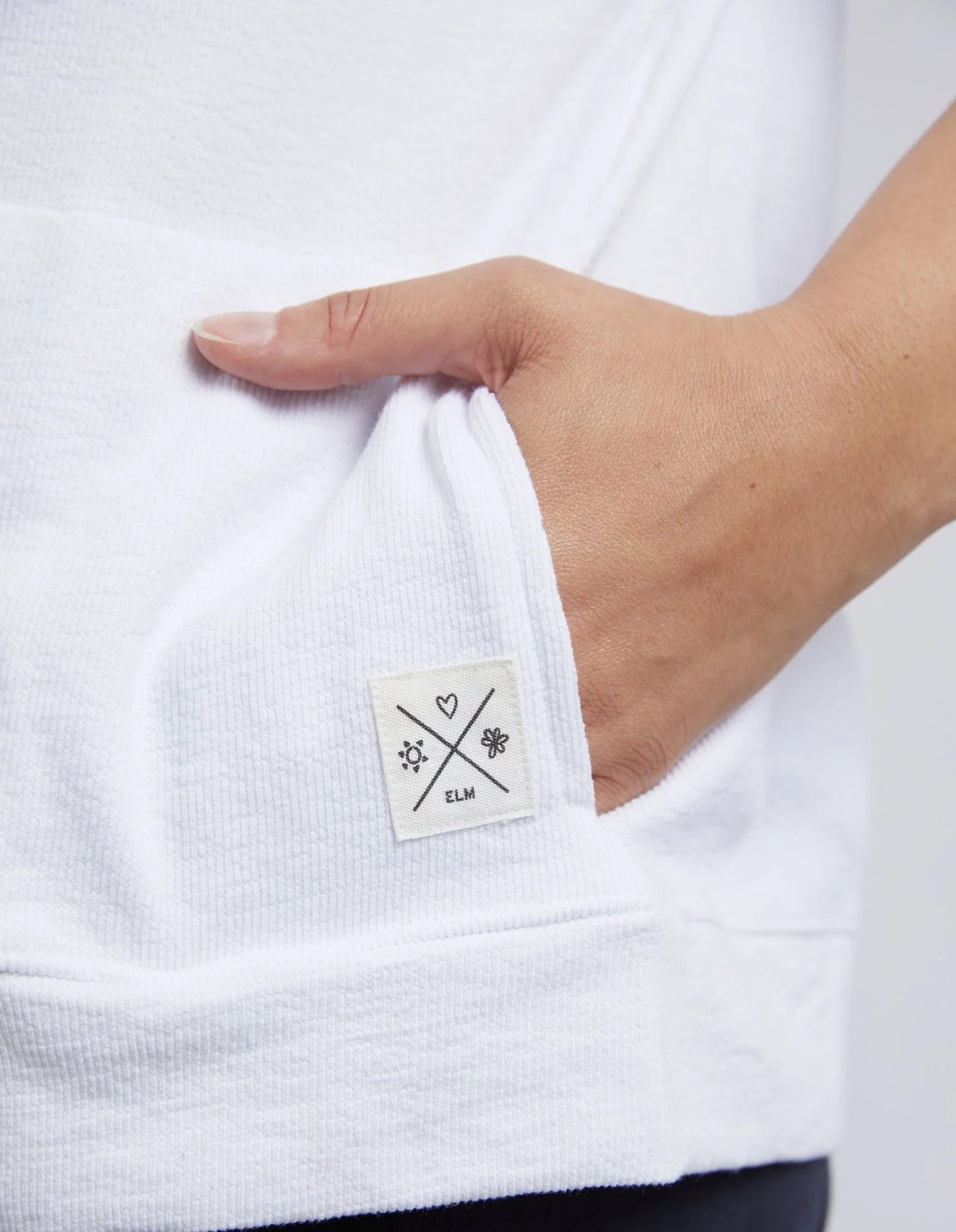 Elm Beachy Zip Hoodie White