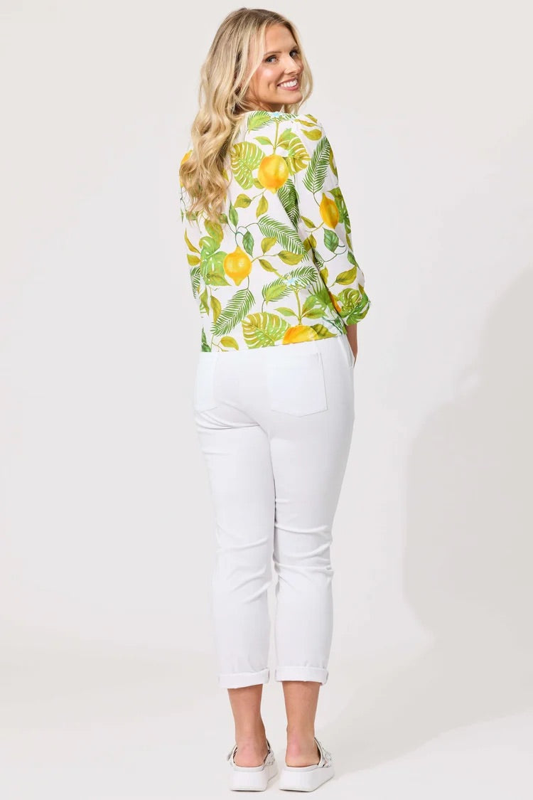 Lemon Tree Lolita Top Lemon Print