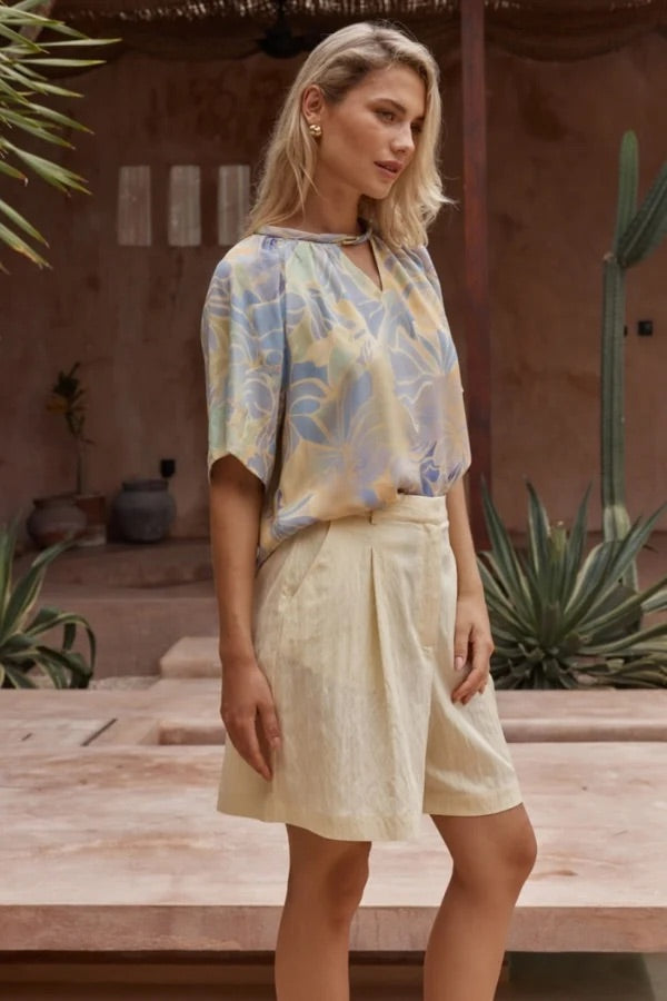 Sass Ozzie Tailored Shorts Lemon