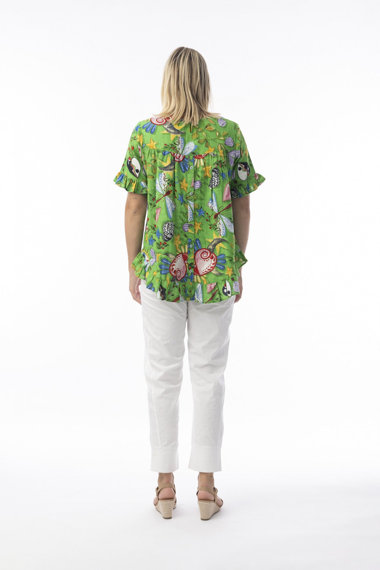 Orientique Santa Fe Top Frill Print