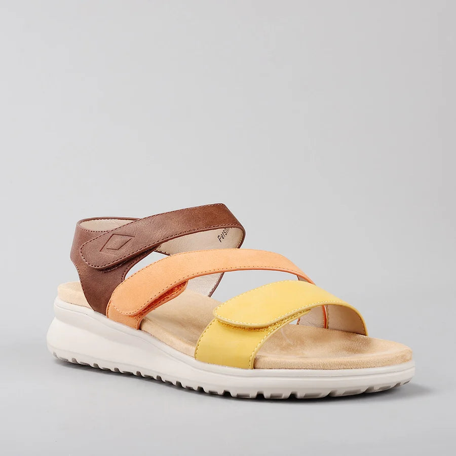 CC Resorts Pershing Sandal Mustard/Tan/Coffee