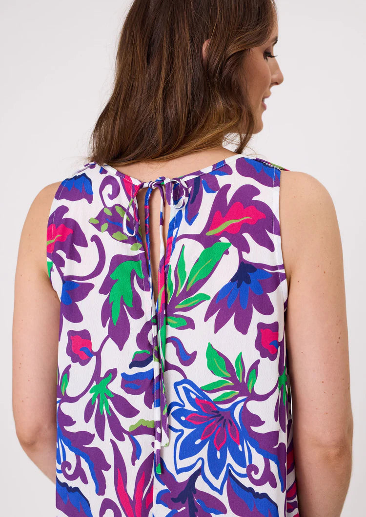 Lemon Tree Ana Dress Cobalt Print