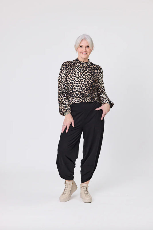 Lemon Tree Evie Top in Leopard Print