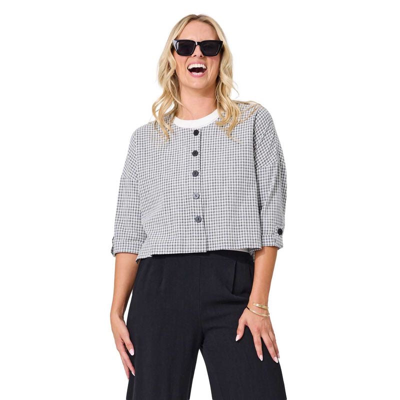 Lemon Tree Thelma Jacket Grey/White Check