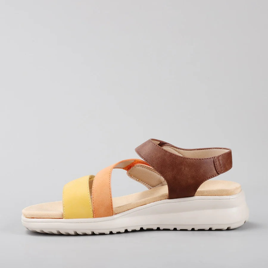 CC Resorts Pershing Sandal Mustard/Tan/Coffee