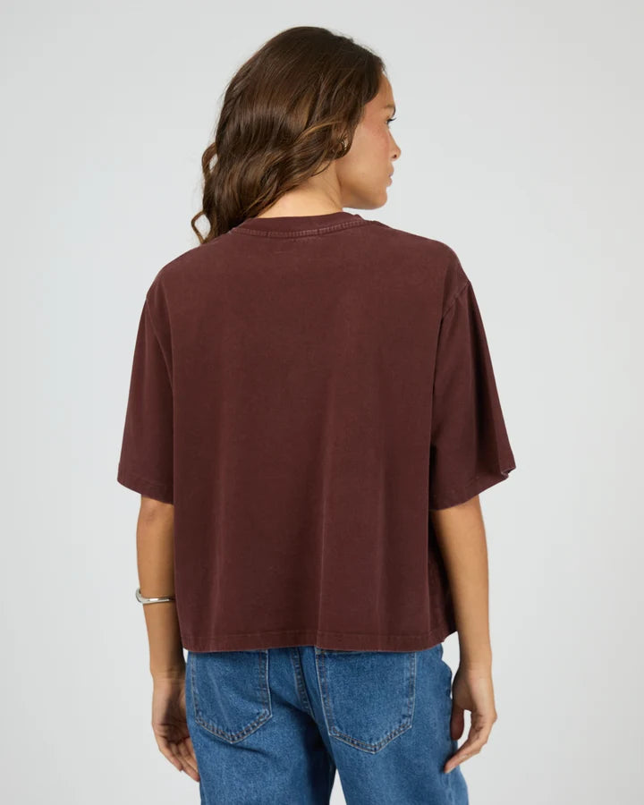 Silent Theory In Time Relaxed Tee Cherry