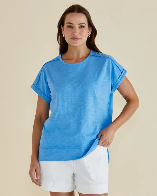Betty Basics Shirley SS Tee-Blue