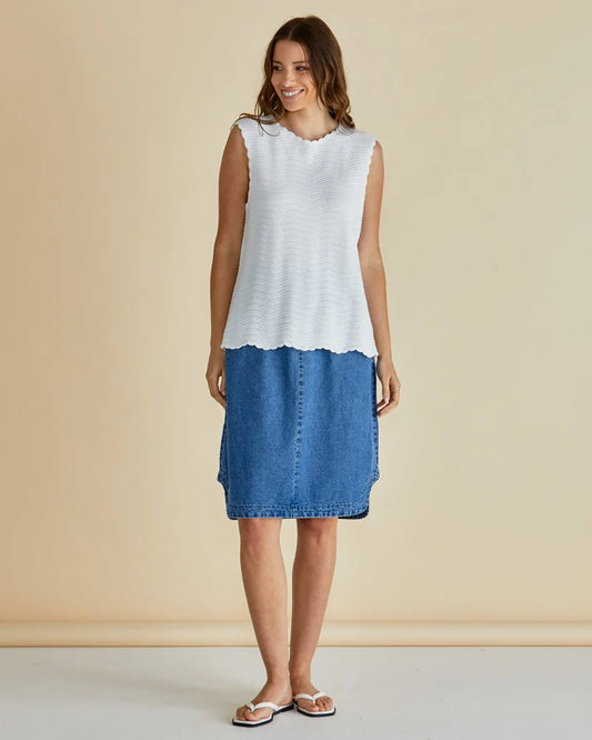 Betty Basics Aviva Tank-White Stripe