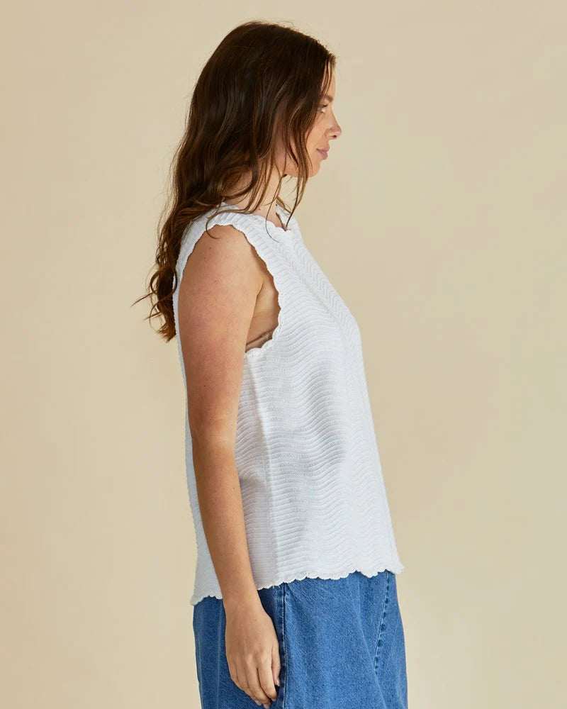 Betty Basics Aviva Tank-White Stripe