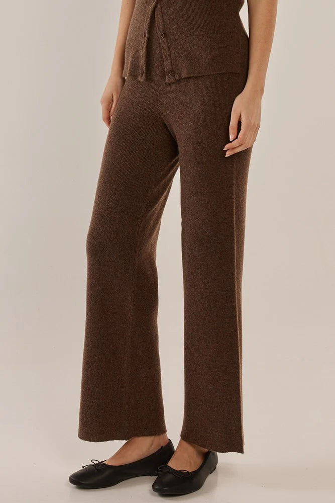 Betty Basics Nash Knit Pant Espresso Brown