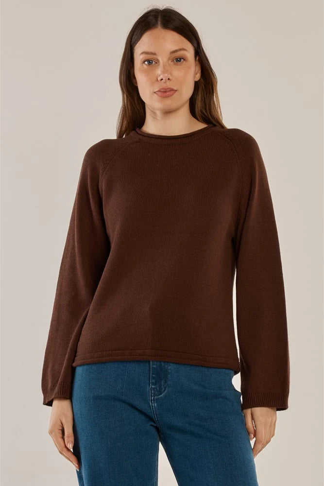 Betty Basics Carrie Knit Jumper Espresso Brown