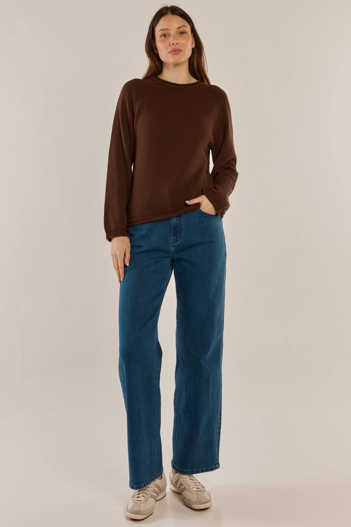 Betty Basics Carrie Knit Jumper Espresso Brown