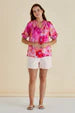 Betty Basic Joanne Blouse Floral Abstract Print-Pink