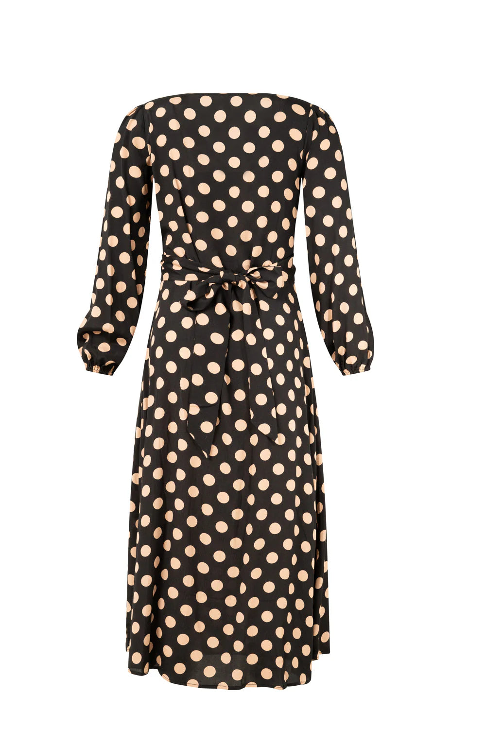 Lemon Tree Sabrina Dress Latte Polkadot