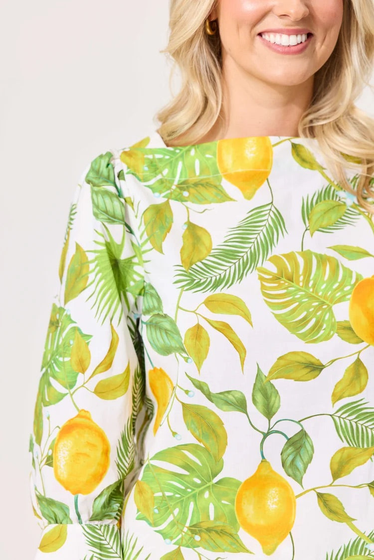 Lemon Tree Lolita Top Lemon Print