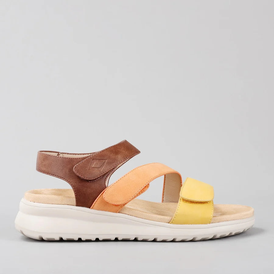 CC Resorts Pershing Sandal Mustard/Tan/Coffee