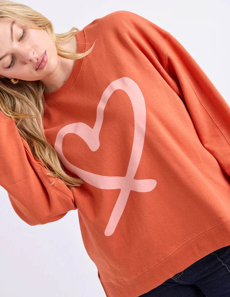 Elm Elin Crew Orange
