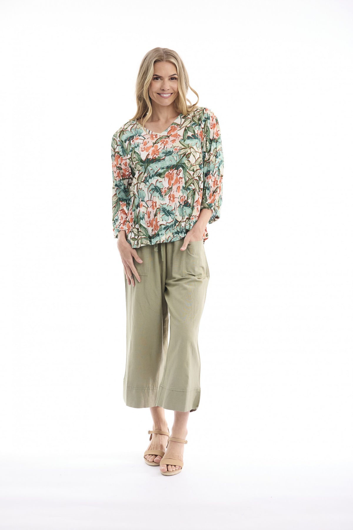 Orientique St Michiel Top 3/4 Sleeve
