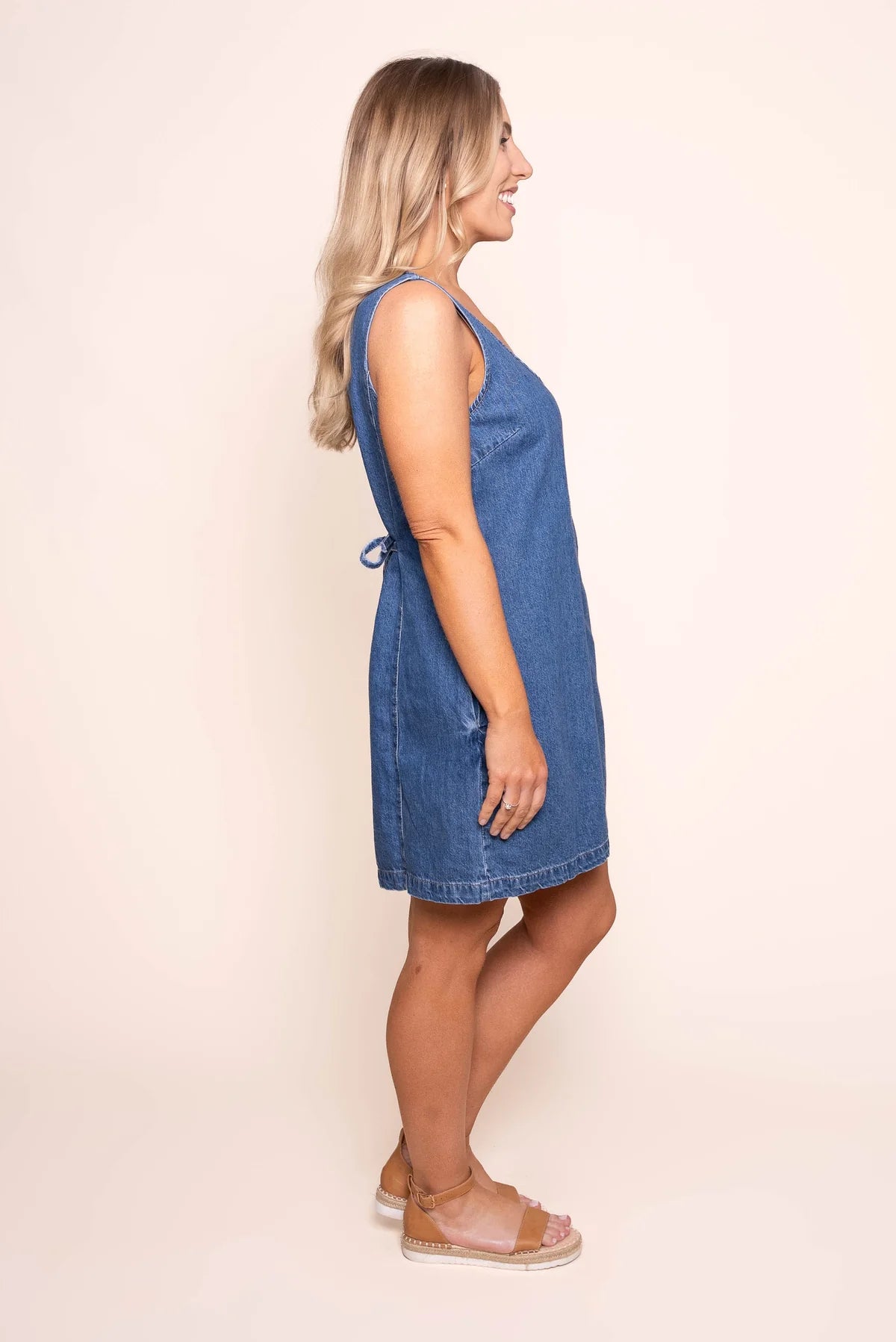 Silent Theory Gemma Mini Dress Mid Blue
