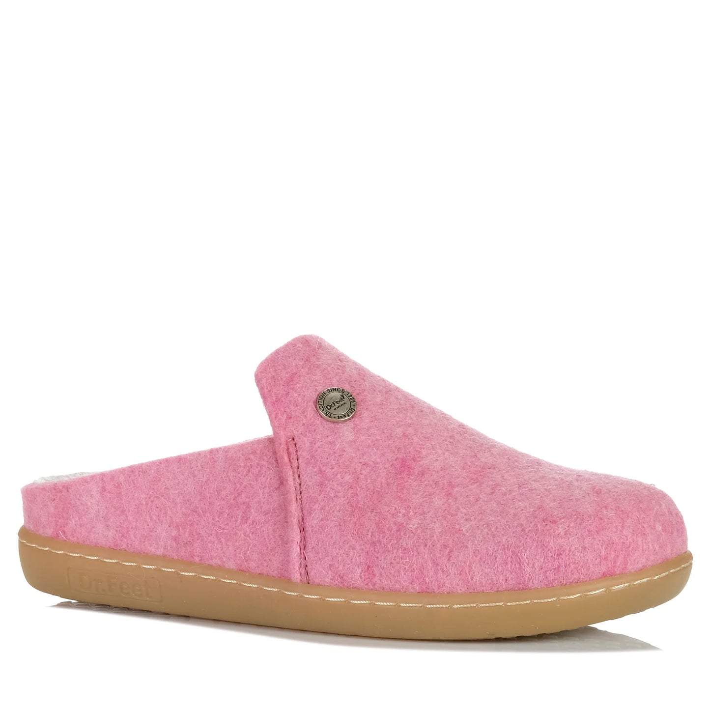 Dr Feet Hoops Felted Wool Slippers Pink