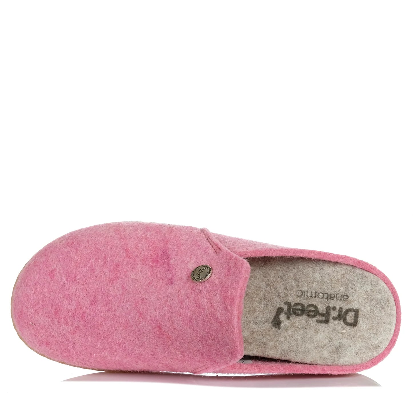 Dr Feet Hoops Felted Wool Slippers Pink