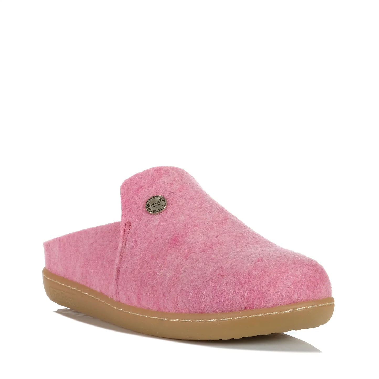 Dr Feet Hoops Felted Wool Slippers Pink