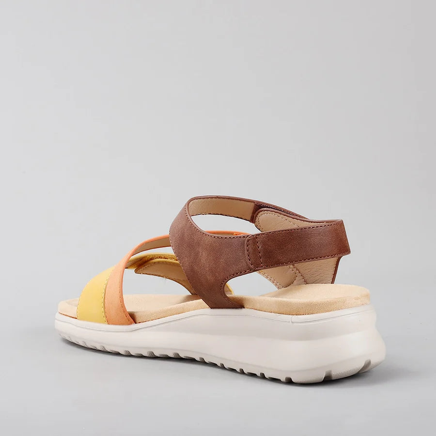 CC Resorts Pershing Sandal Mustard/Tan/Coffee