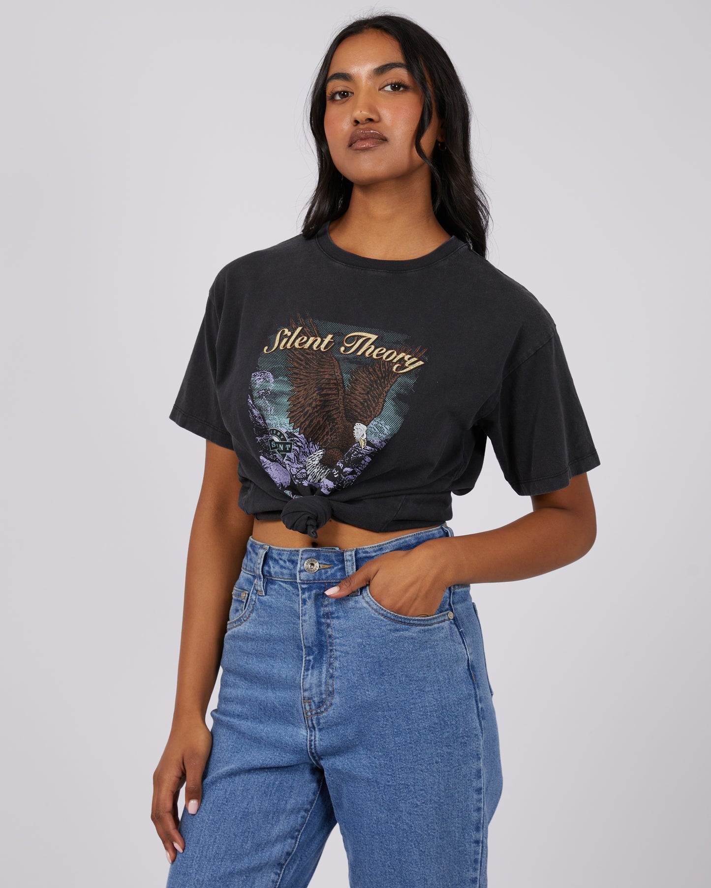 Silent Theory Joshua Tree Tie Tee Washed Black