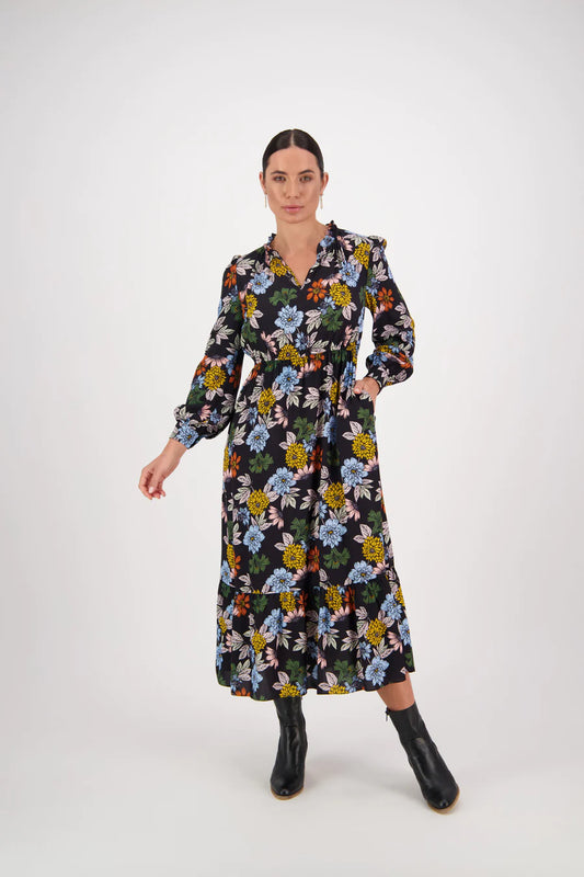Vassalli Frill Neck Dress Viva La Bloom