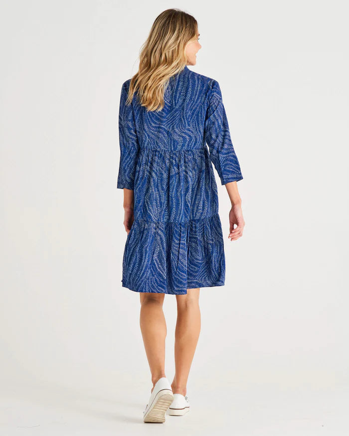 Betty Basics Georgiana Dress Blue Print
