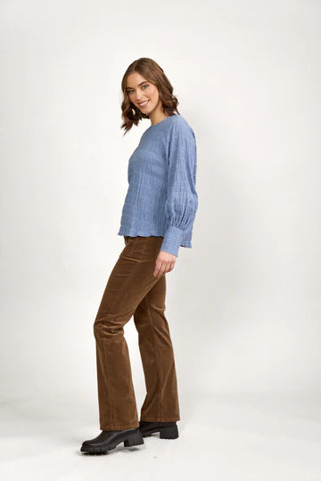 Knewe Volume Top Denim Blue
