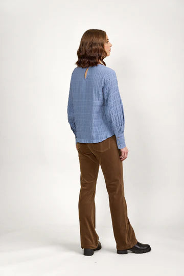 Knewe Volume Top Denim Blue