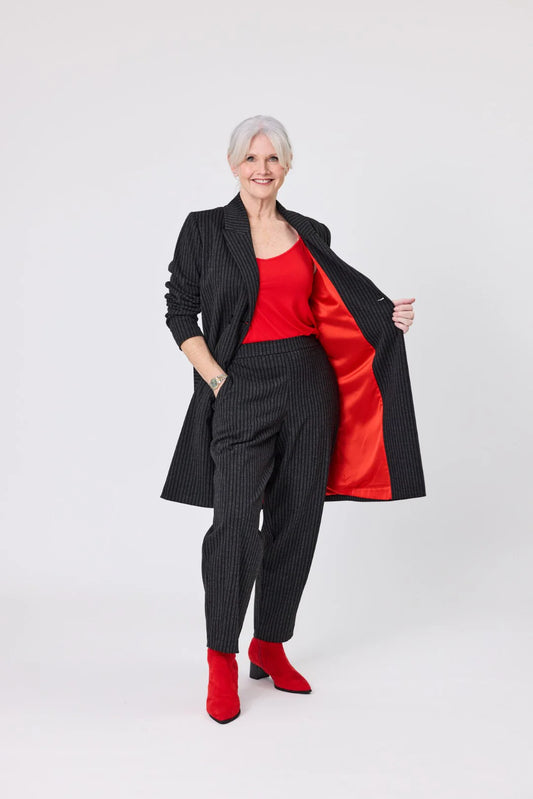 Lemon Tree Hedda Coat Pinstripe