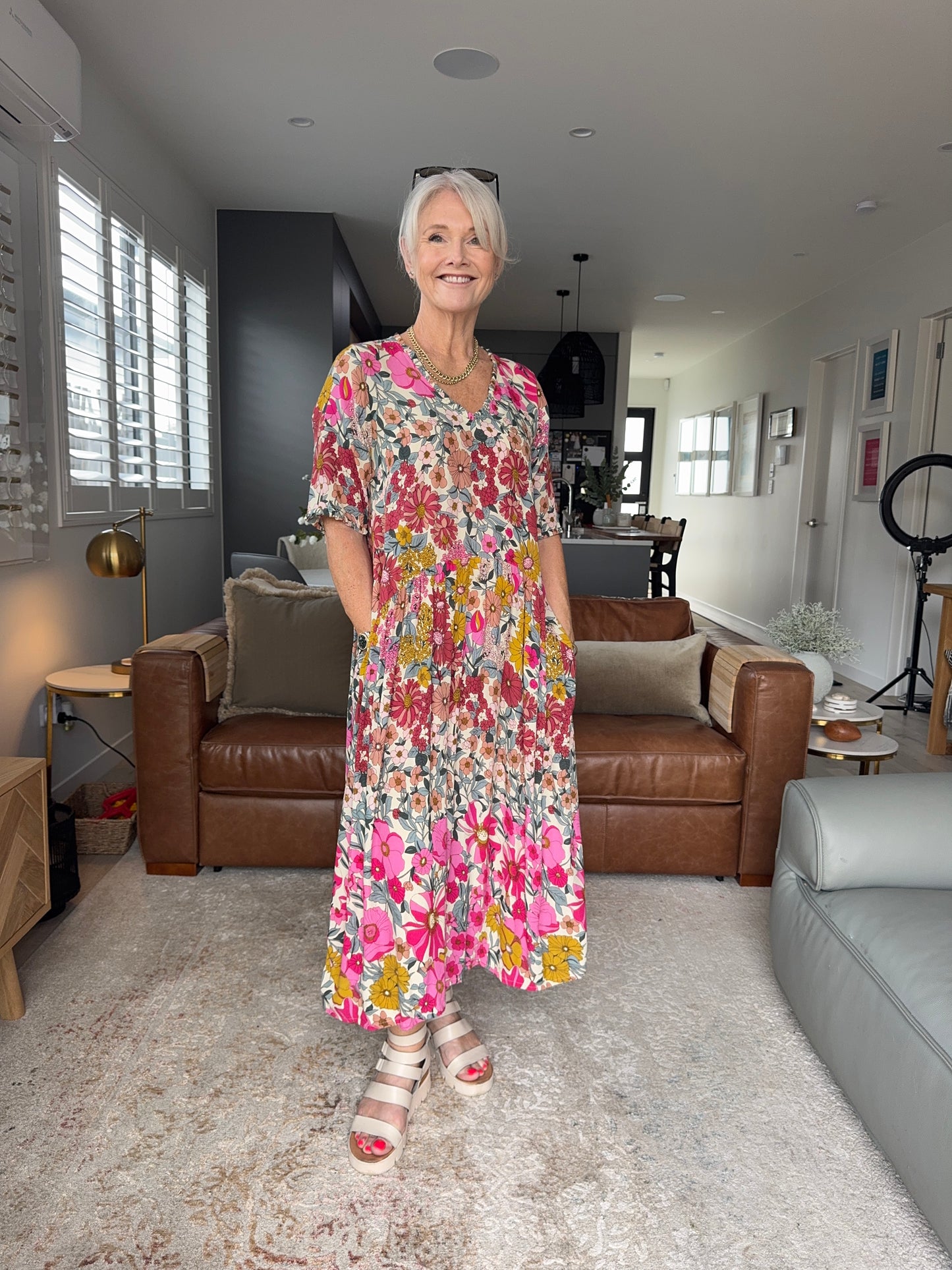 Lemon Tree Marissa Dress Garden Print