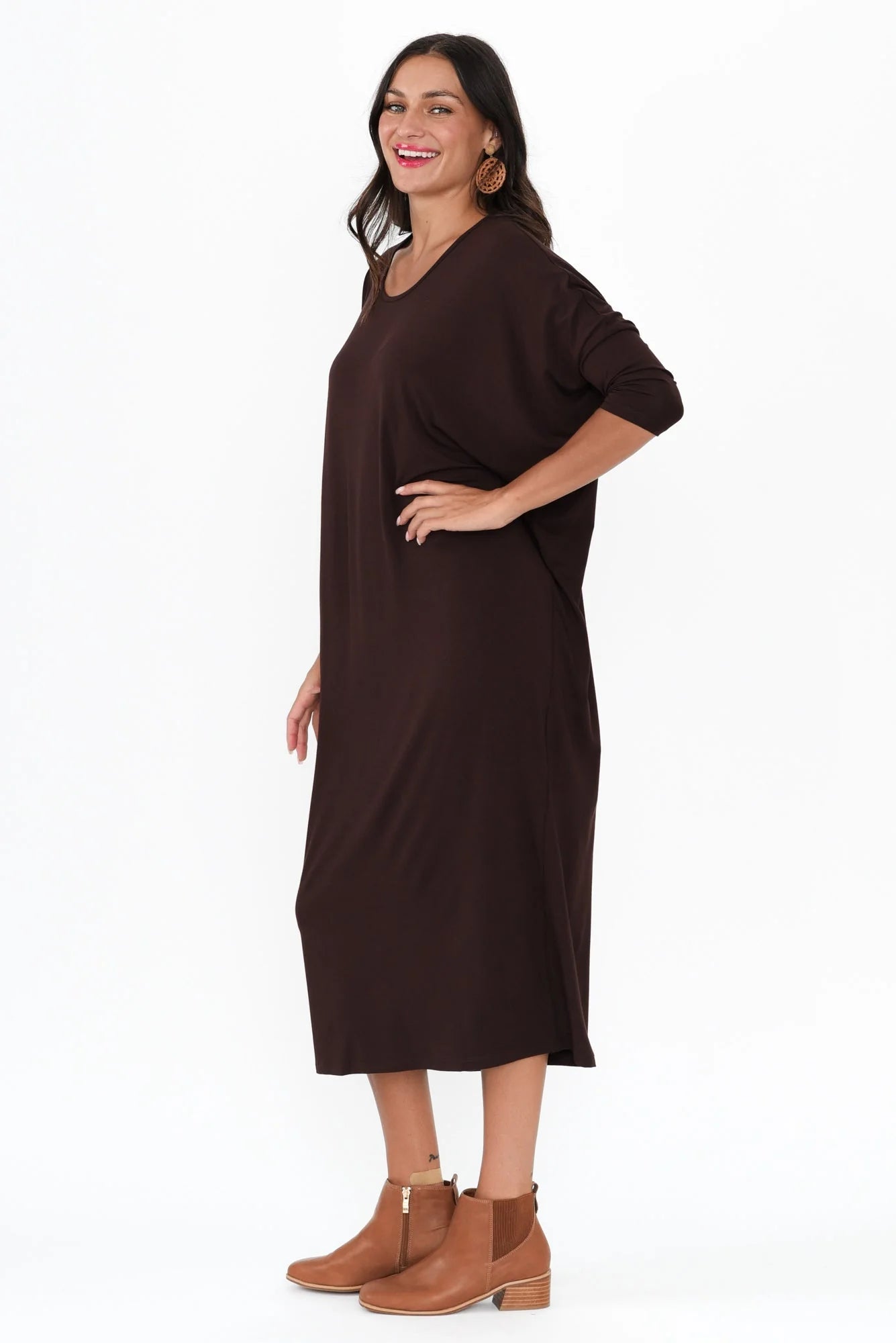 Betty Basics Melody Dress Chocolate